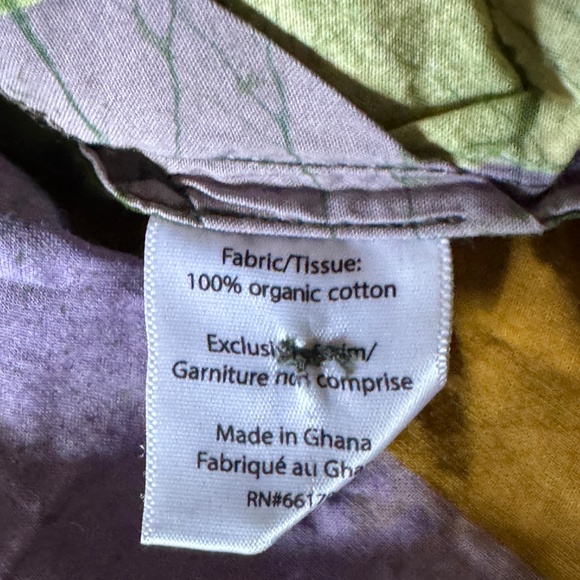 Osei Duro Organic Cotton Vibrant Striped Blouse in Sz. 3XL - Picture 9 of 11